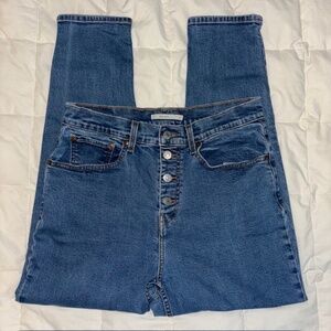Levi's High-Rise Blue Button-Fly Jeans